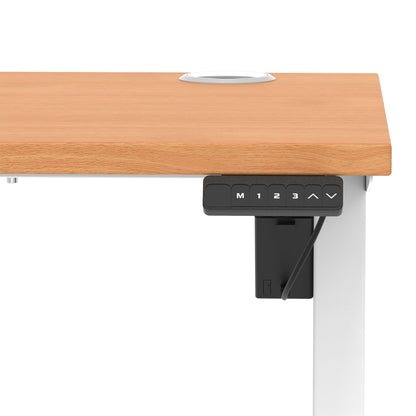 Air Lite Height Adjustable Slimline Desk With Cable Ports