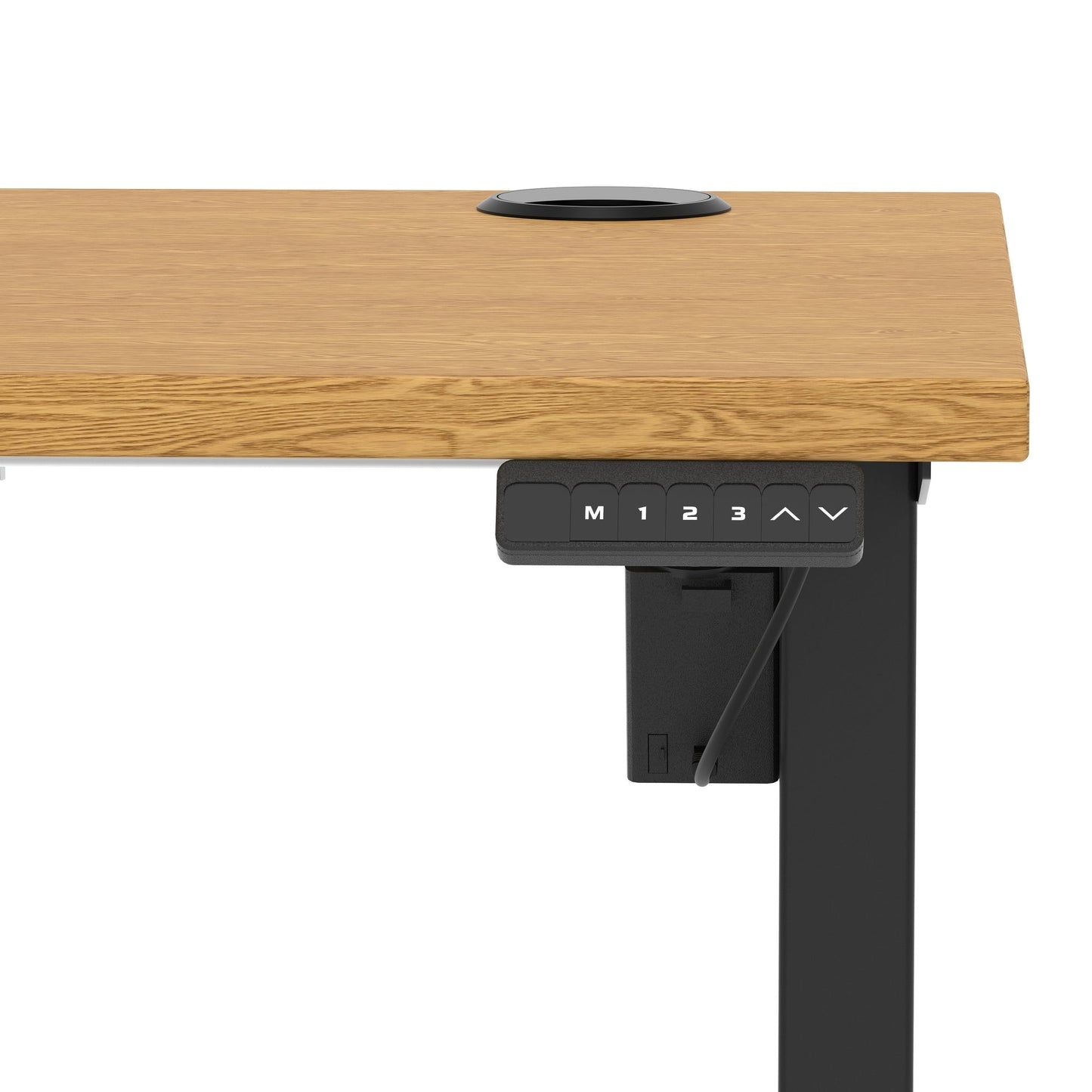 Air Lite Height Adjustable Slimline Desk With Cable Ports