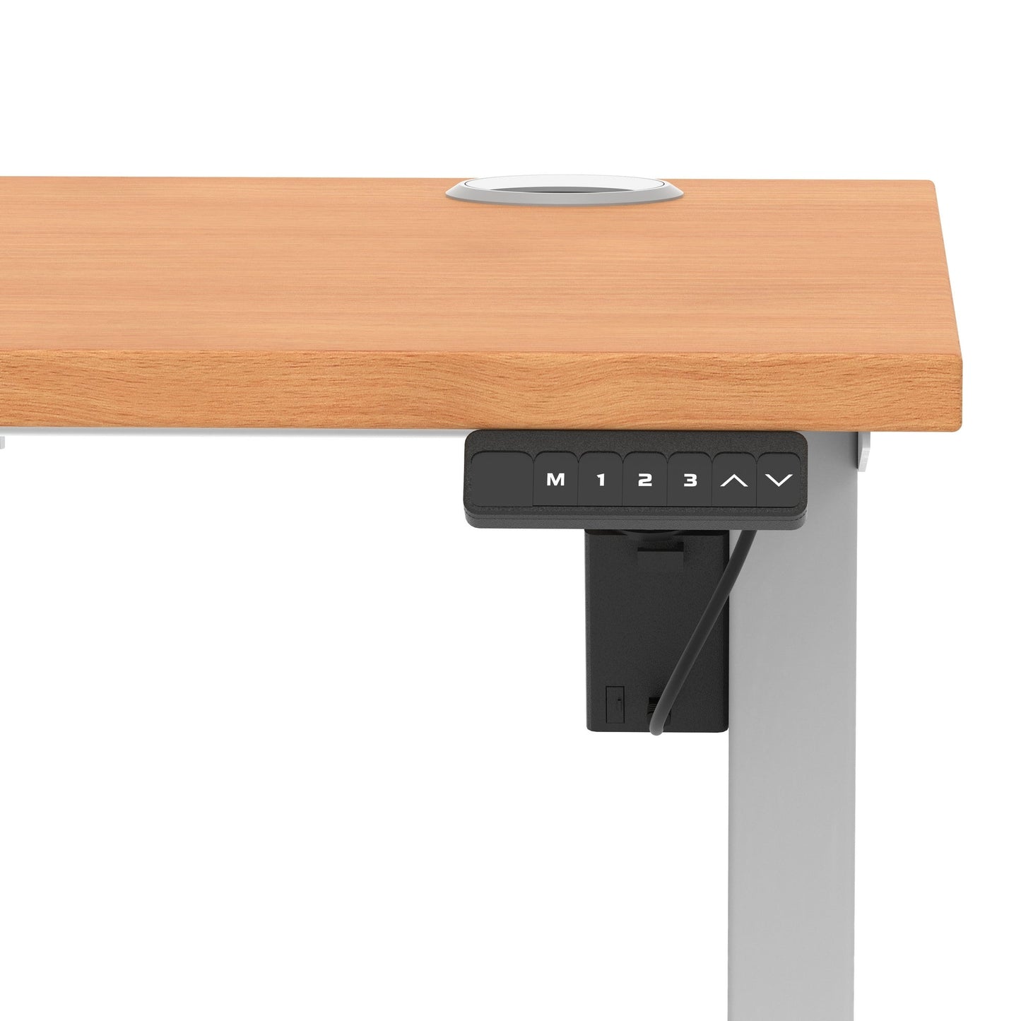 Air Lite Height Adjustable Slimline Desk With Cable Ports