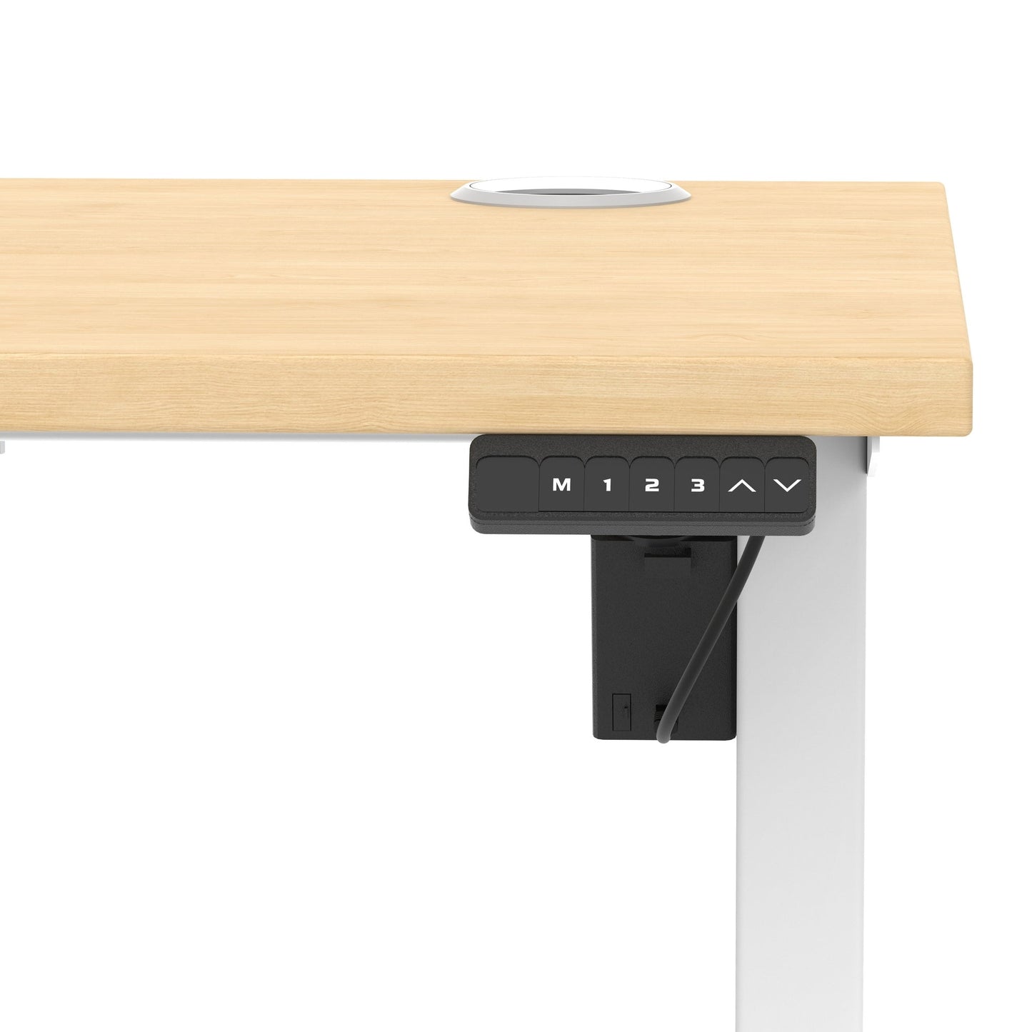 Air Lite Height Adjustable Slimline Desk With Cable Ports