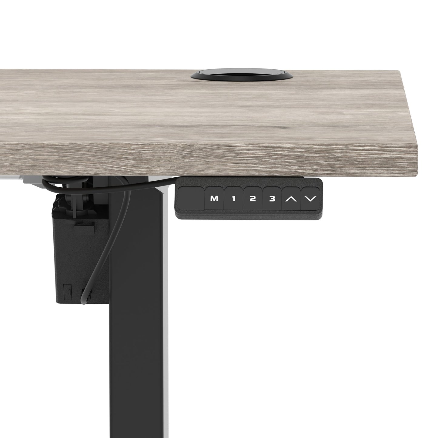 Air Lite Height Adjustable Slimline Desk With Cable Ports