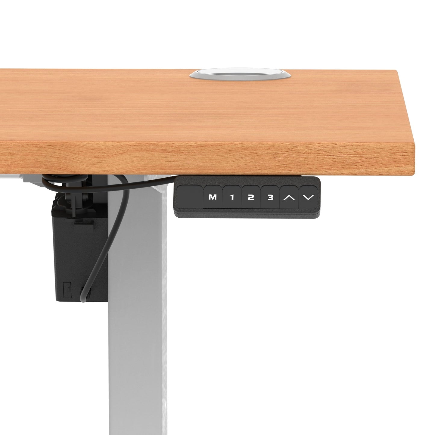 Air Lite Height Adjustable Slimline Desk With Cable Ports