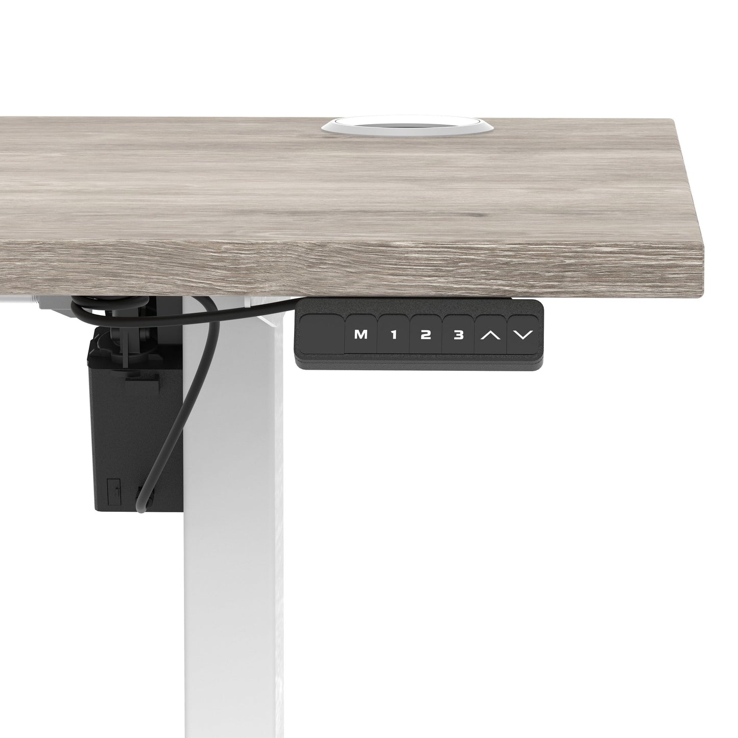 Air Lite Height Adjustable Slimline Desk With Cable Ports
