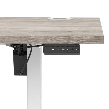 Air Lite Height Adjustable Slimline Desk With Cable Ports