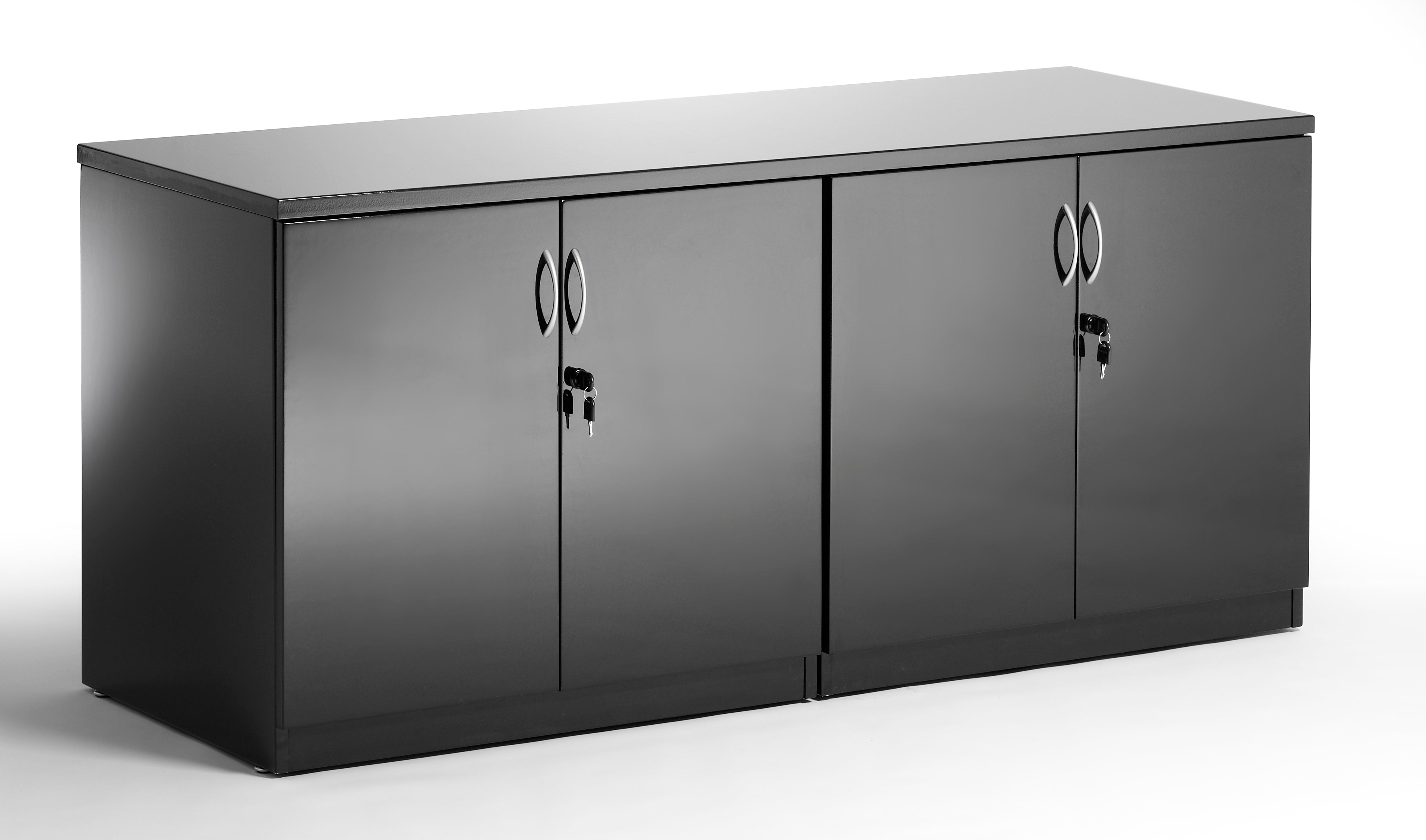 High Gloss Twin Cupboard With Credenza Top – Chequered Fox