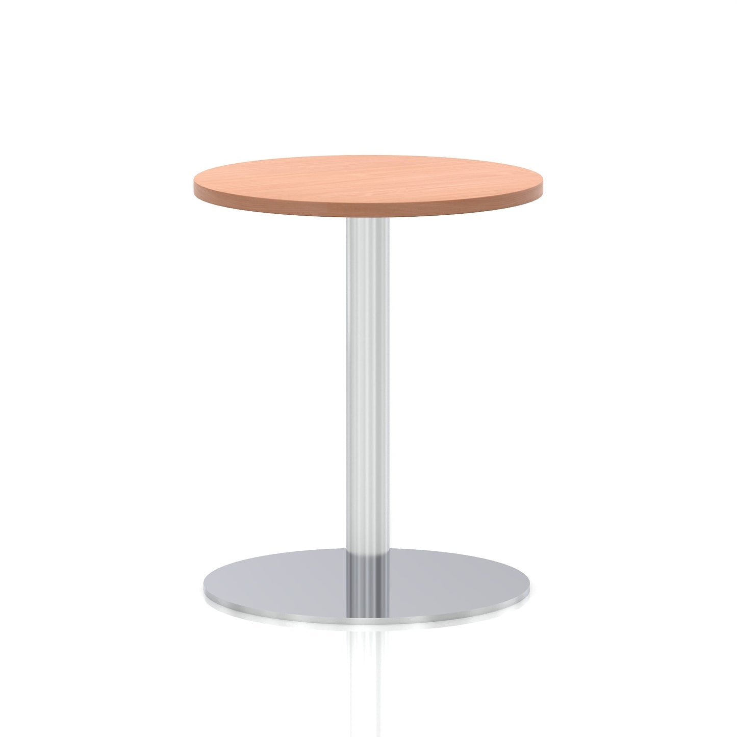 Italia Round Poseur Table Silver Leg