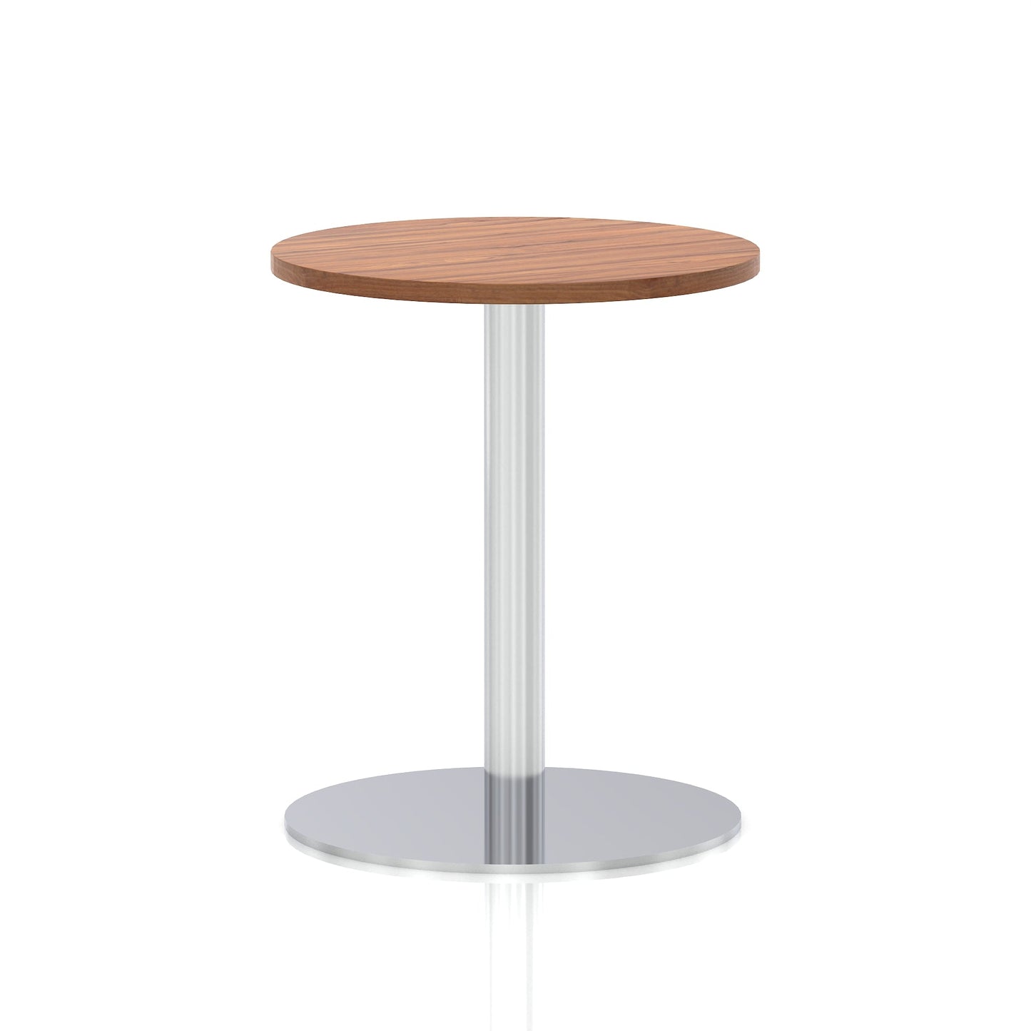 Italia Round Poseur Table Silver Leg