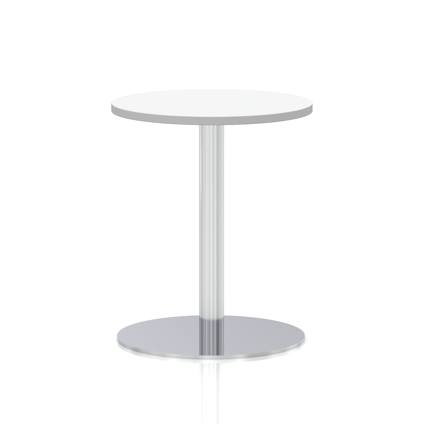 Italia Round Poseur Table Silver Leg