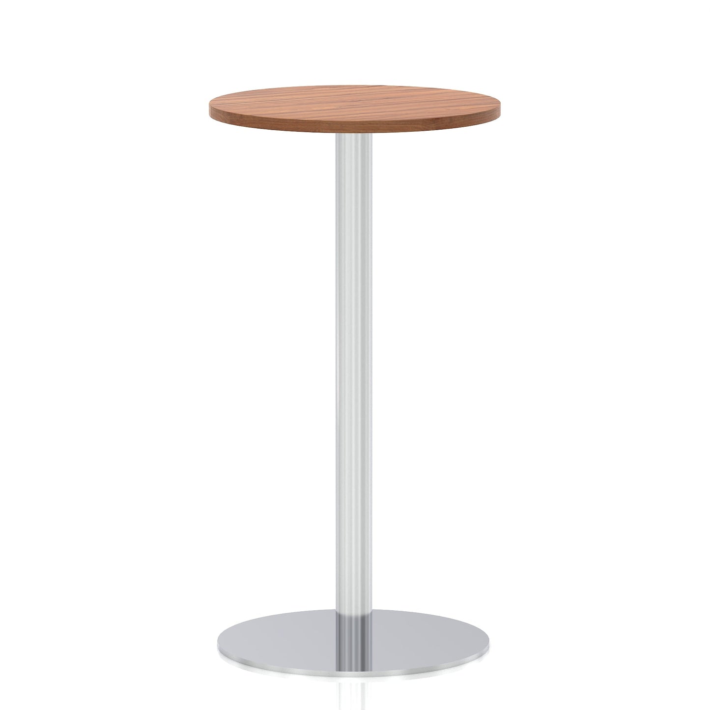 Italia Round Poseur Table Silver Leg