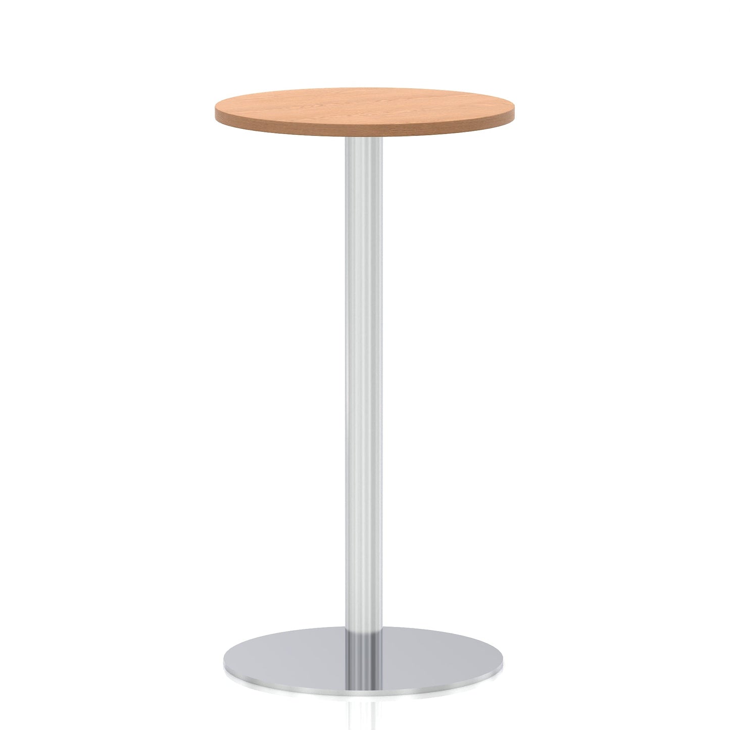 Italia Round Poseur Table Silver Leg