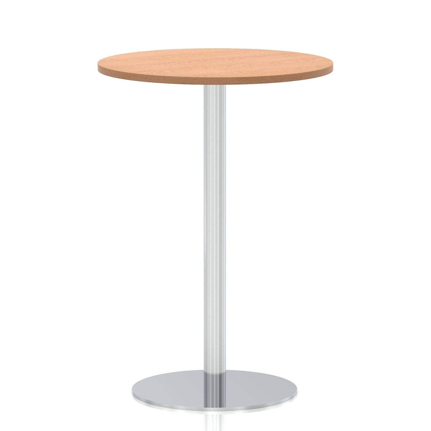 Italia Round Poseur Table Silver Leg