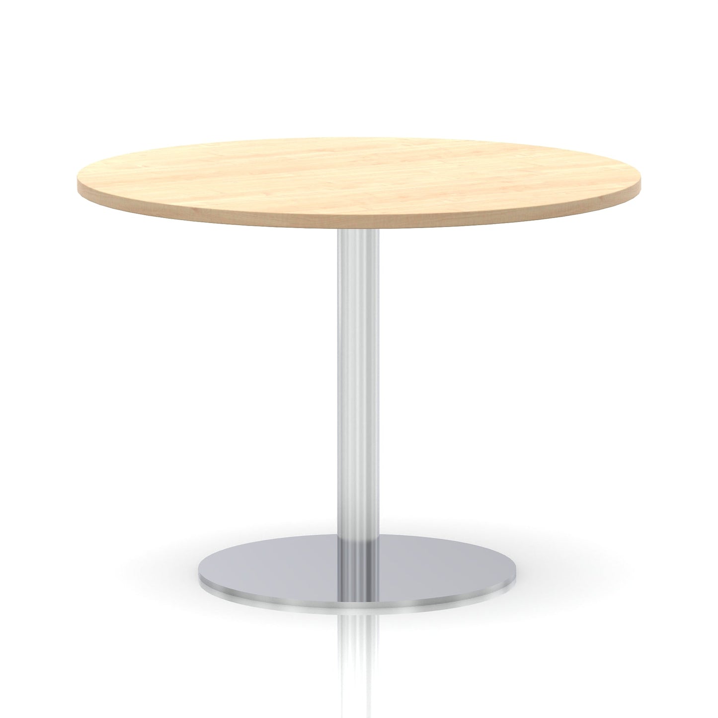 Italia Round Poseur Table Silver Leg