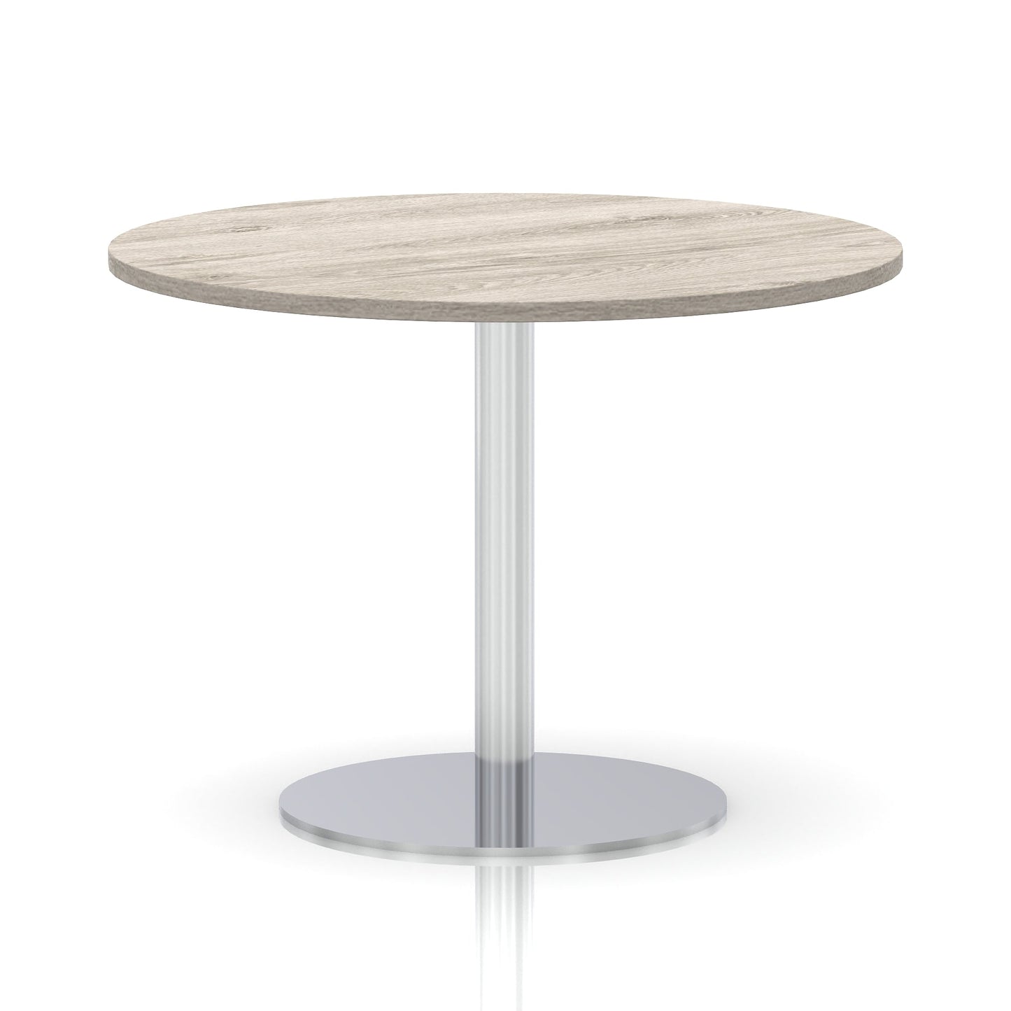 Italia Round Poseur Table Silver Leg