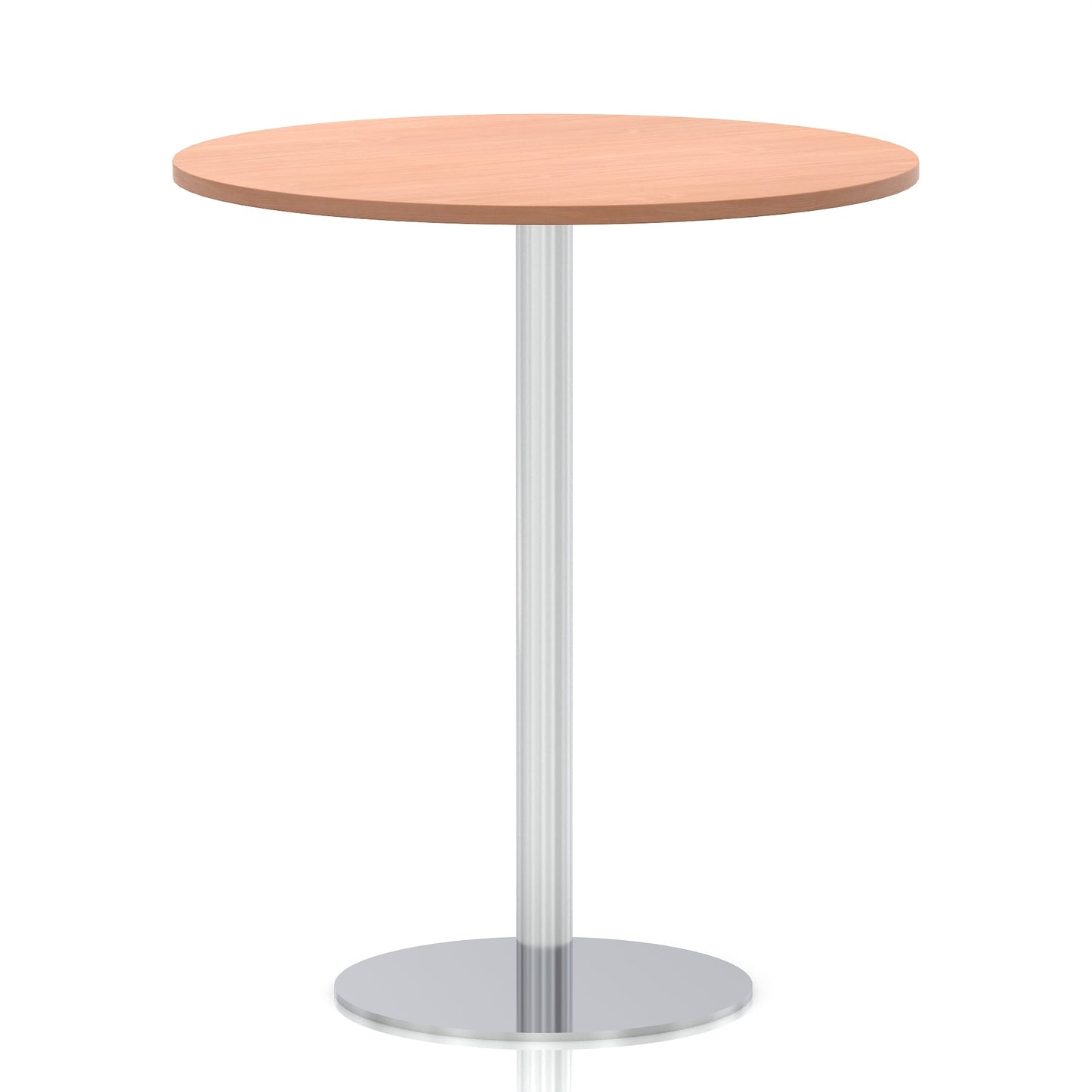 Italia Round Poseur Table Silver Leg