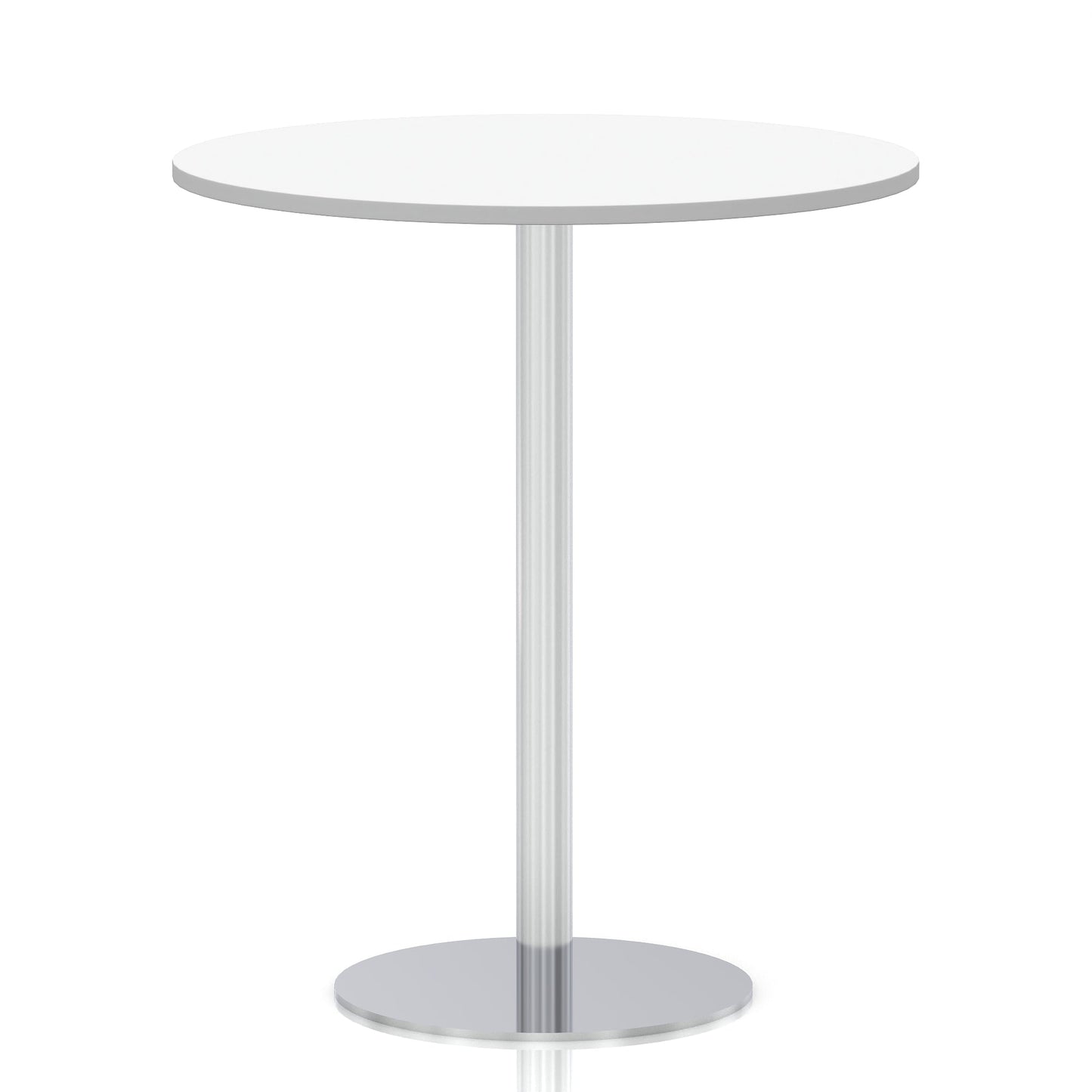 Italia Round Poseur Table Silver Leg