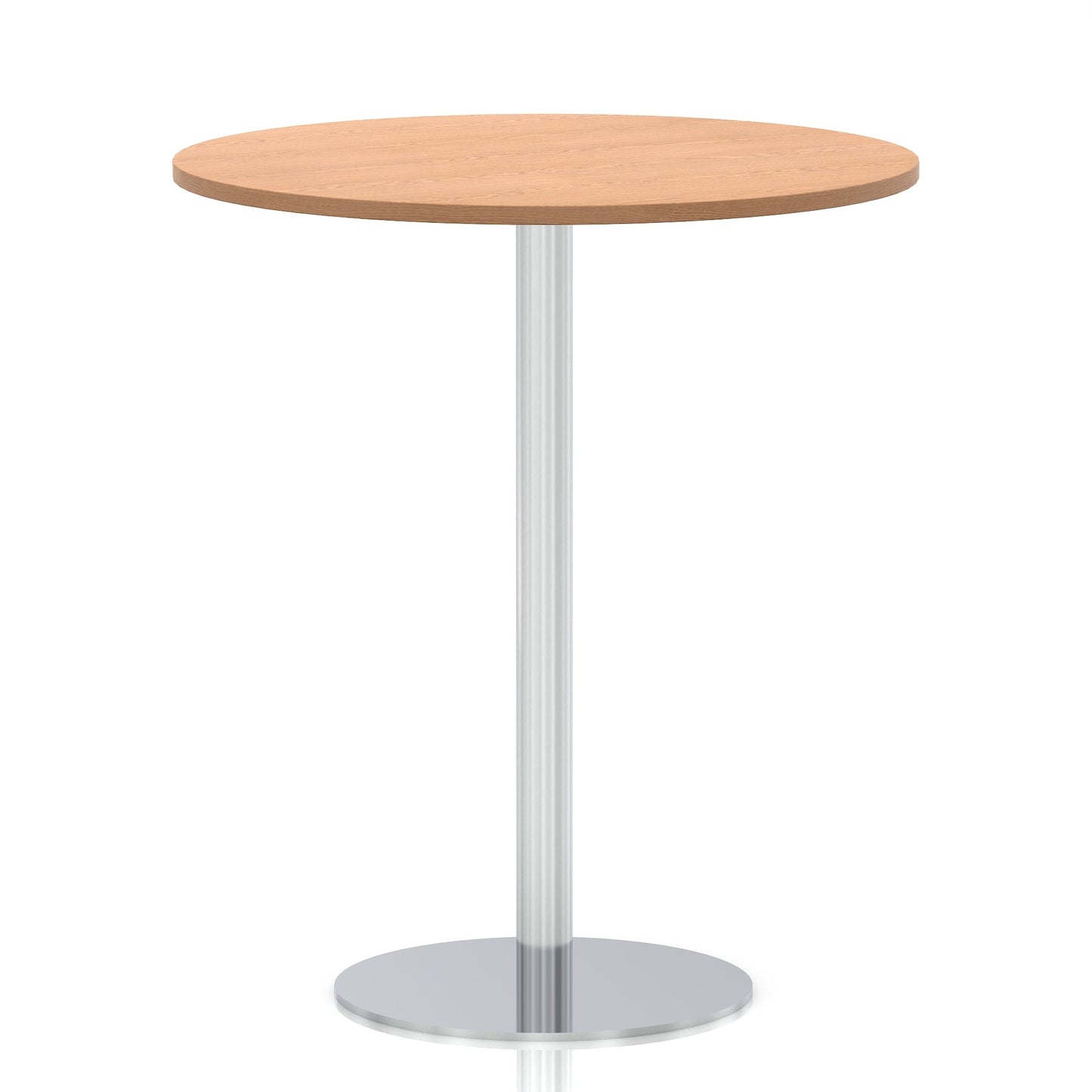 Italia Round Poseur Table Silver Leg