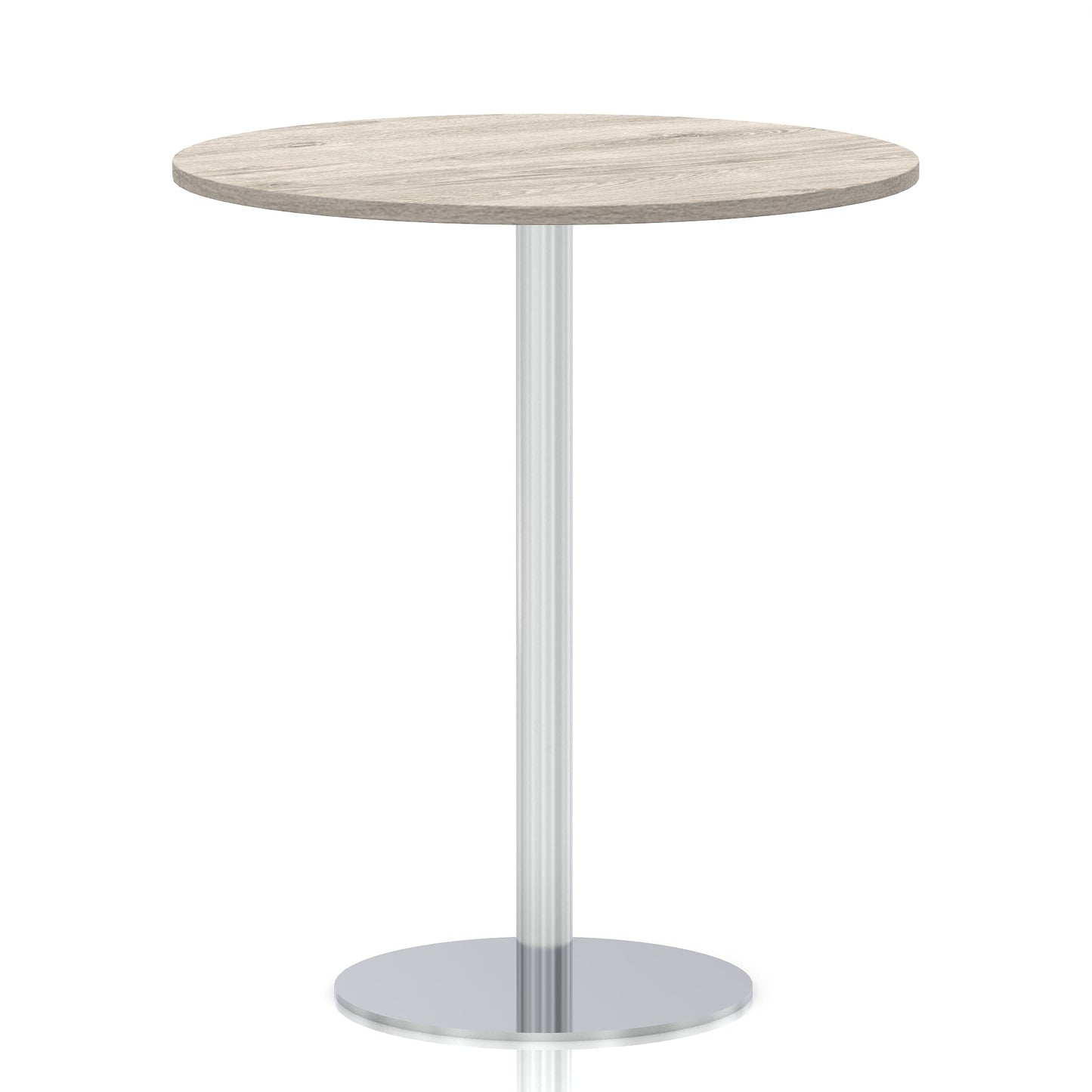 Italia Round Poseur Table Silver Leg