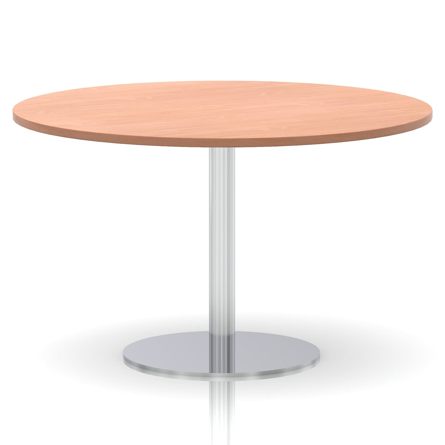 Italia Round Poseur Table Silver Leg