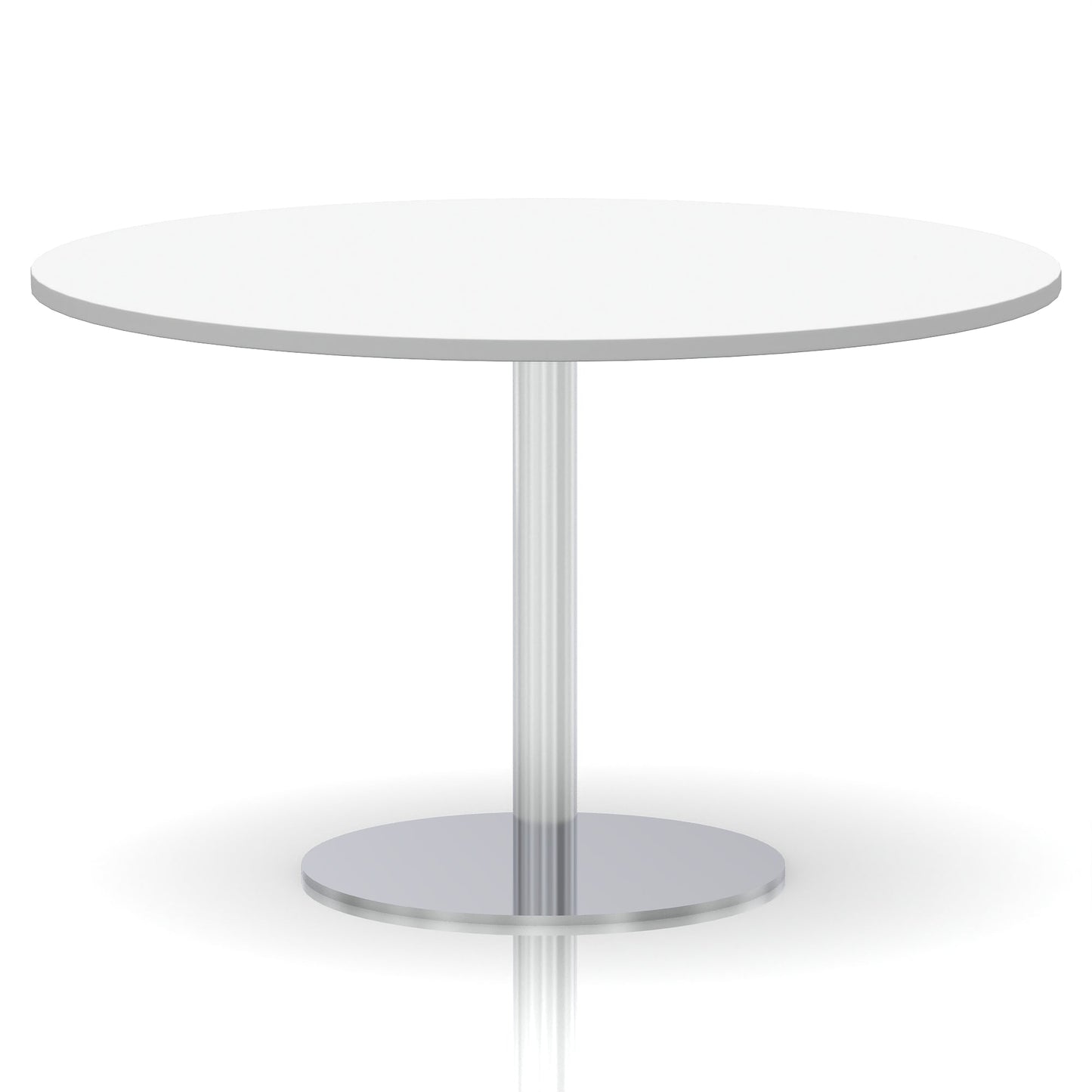 Italia Round Poseur Table Silver Leg