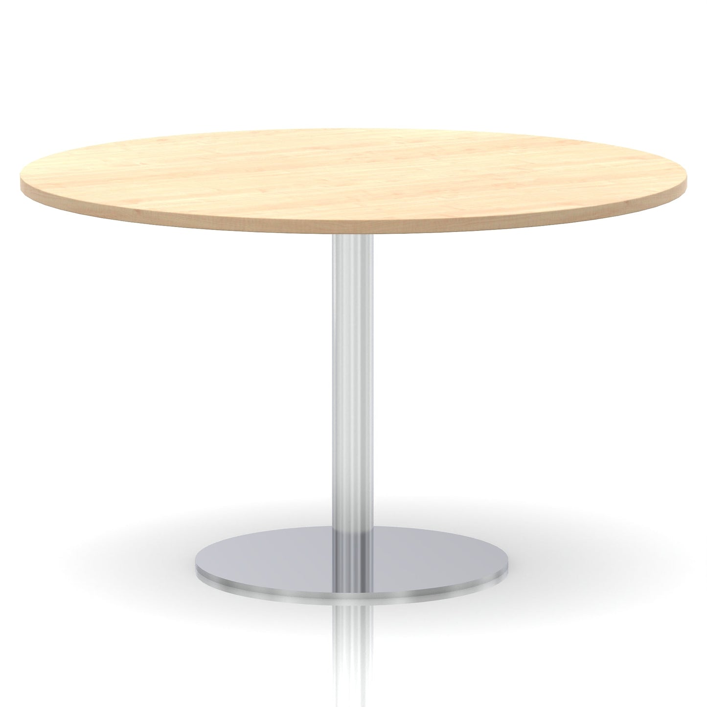 Italia Round Poseur Table Silver Leg