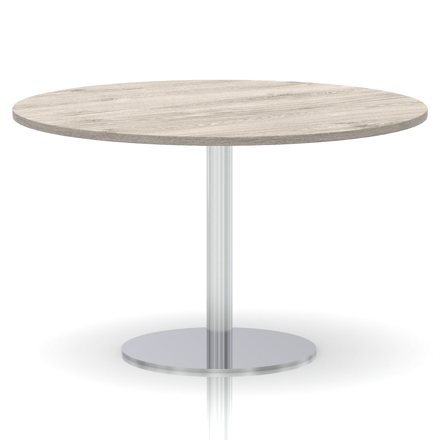 Italia Round Poseur Table Silver Leg