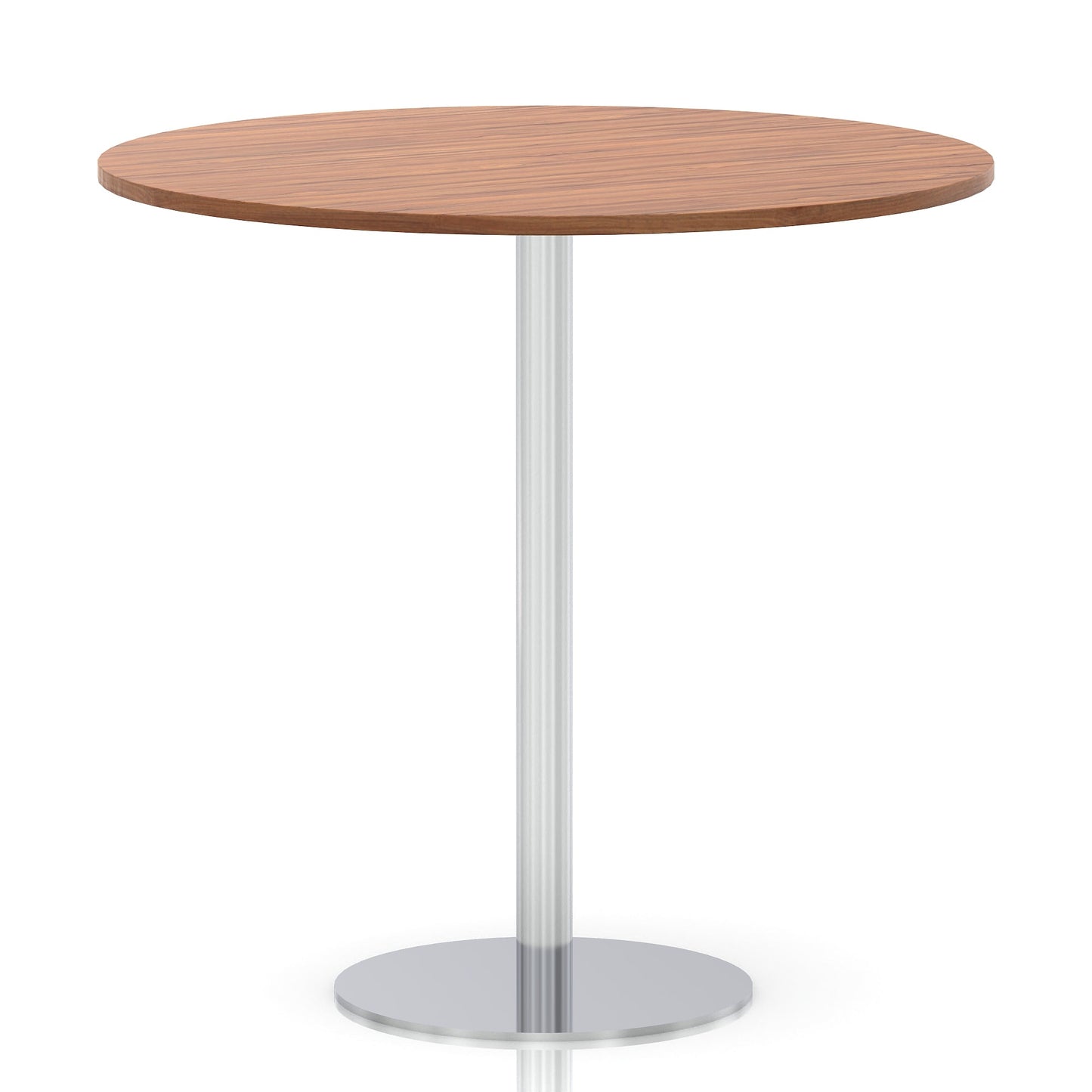 Italia Round Poseur Table Silver Leg