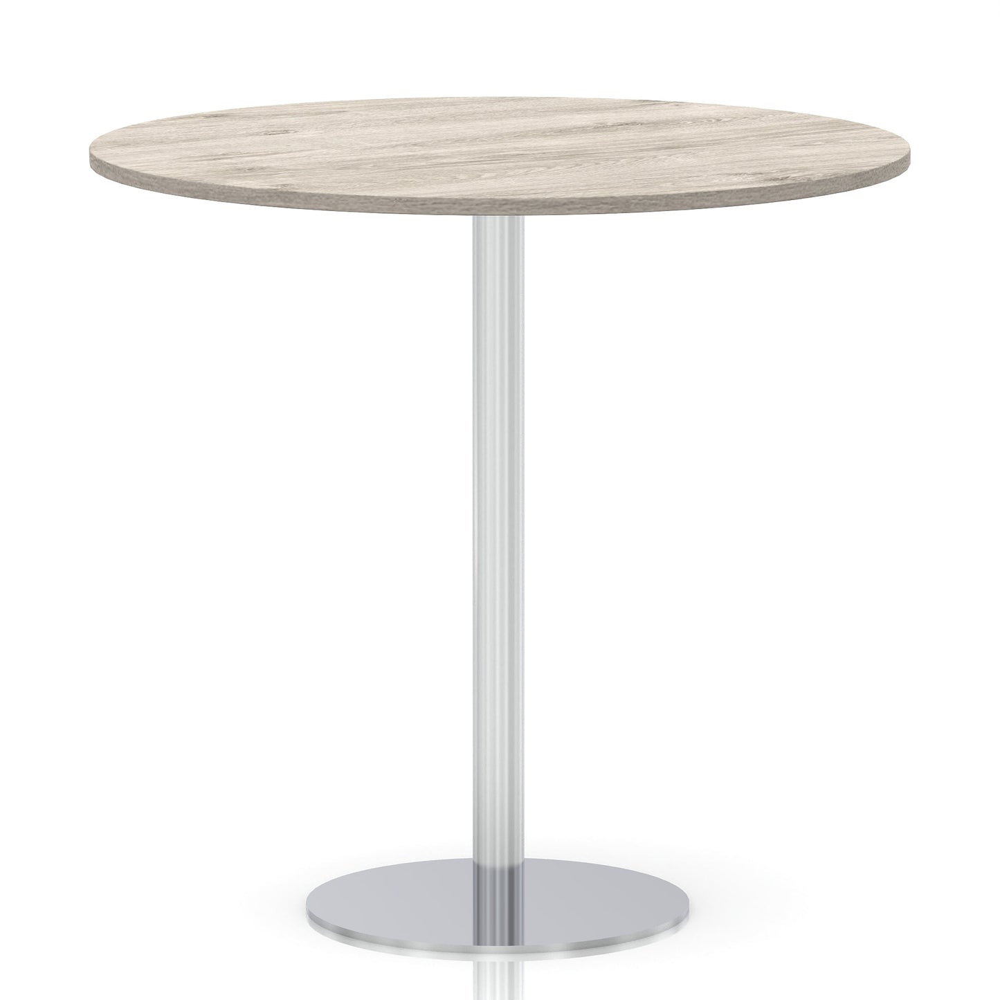 Italia Round Poseur Table Silver Leg