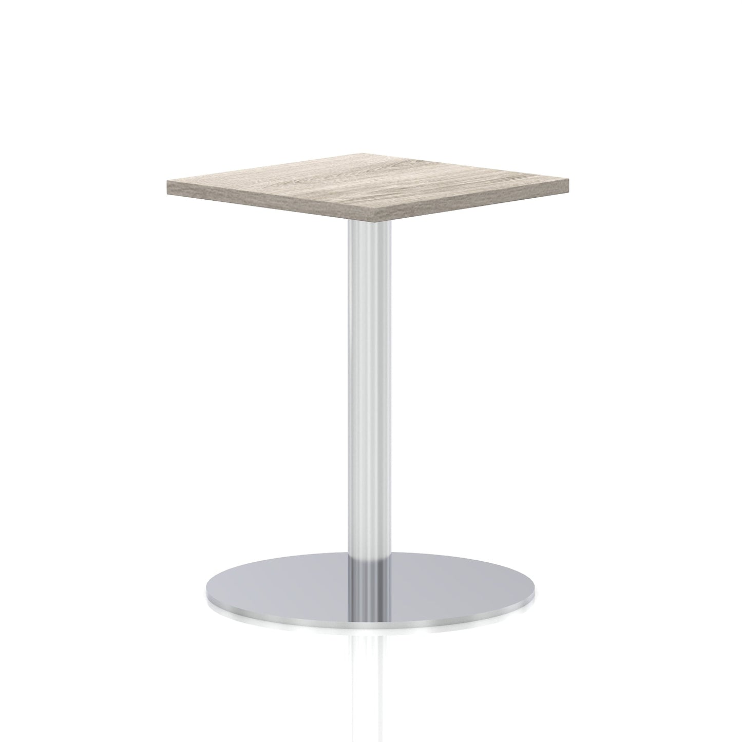 Italia Square Poseur Table Silver Leg