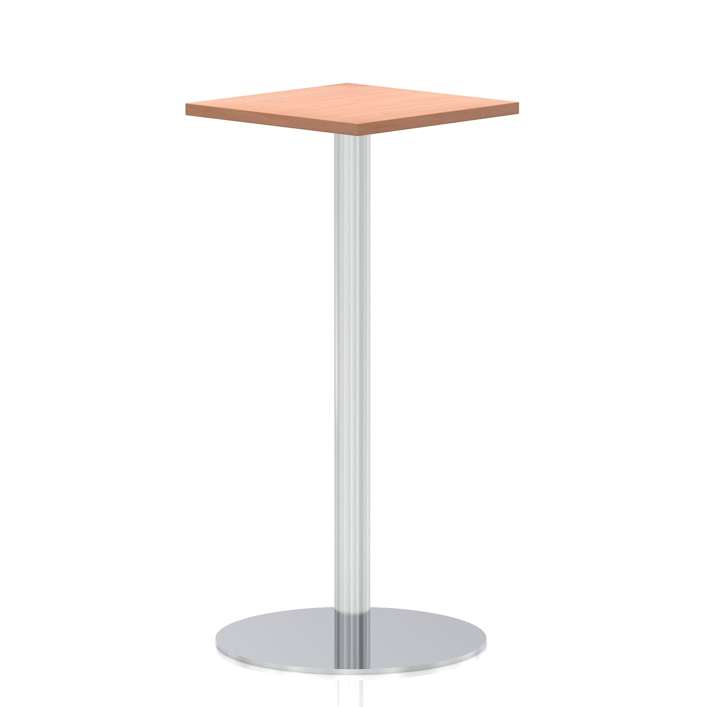 Italia Square Poseur Table Silver Leg