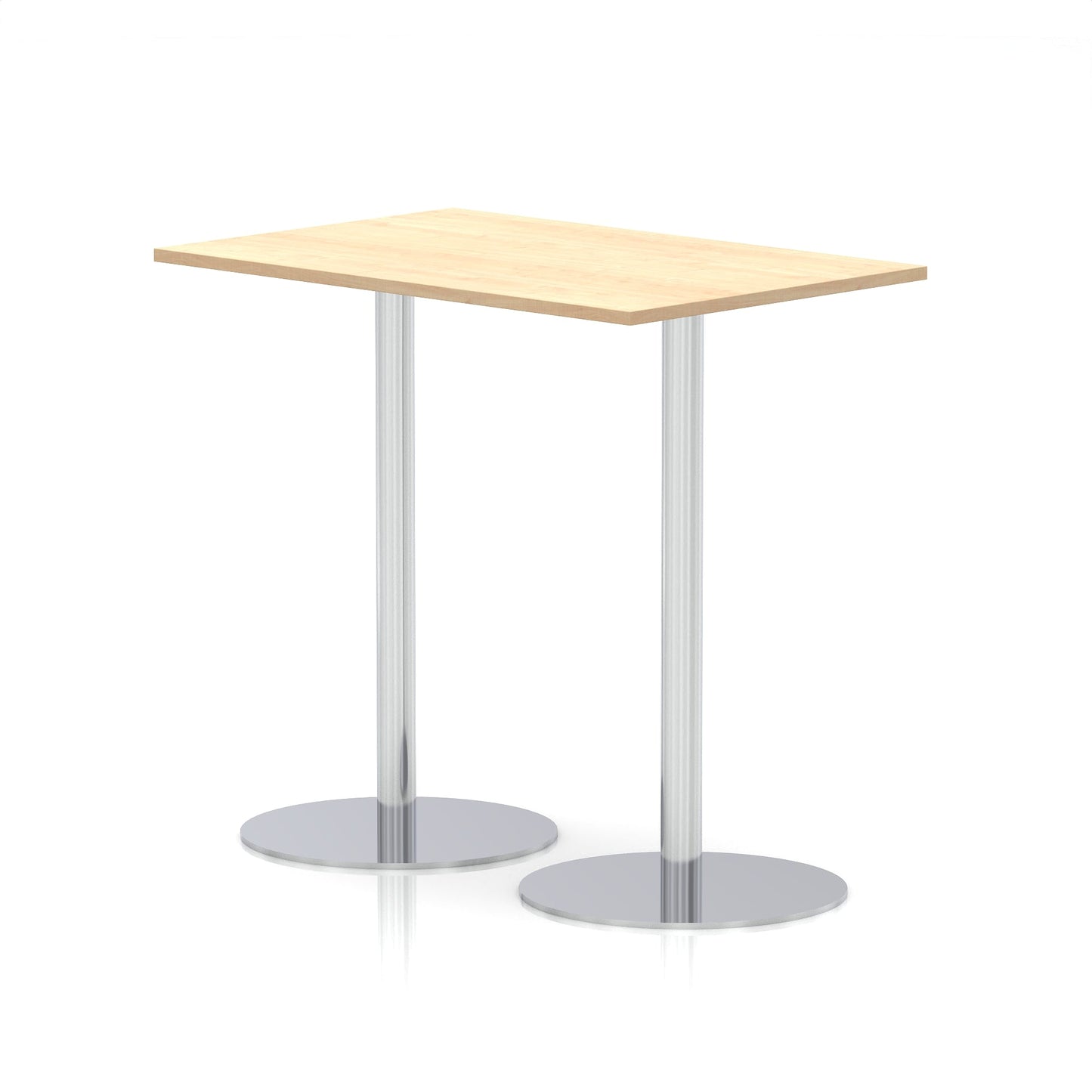 Italia Rectangular Poseur Table Silver Leg