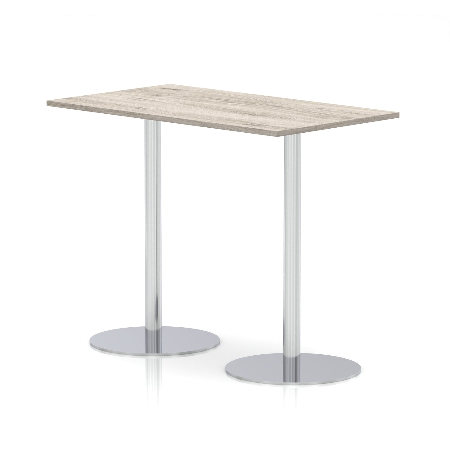 Italia Rectangular Poseur Table Silver Leg