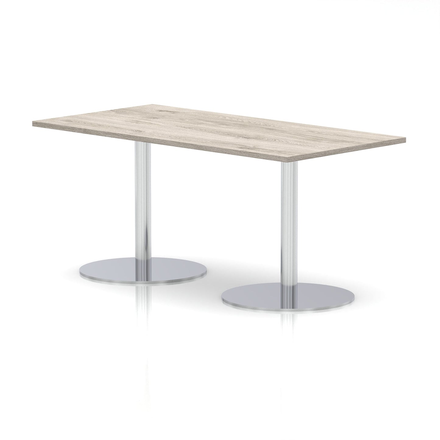 Italia Rectangular Poseur Table Silver Leg