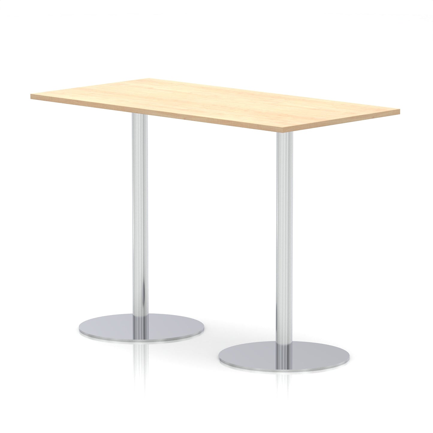 Italia Rectangular Poseur Table Silver Leg