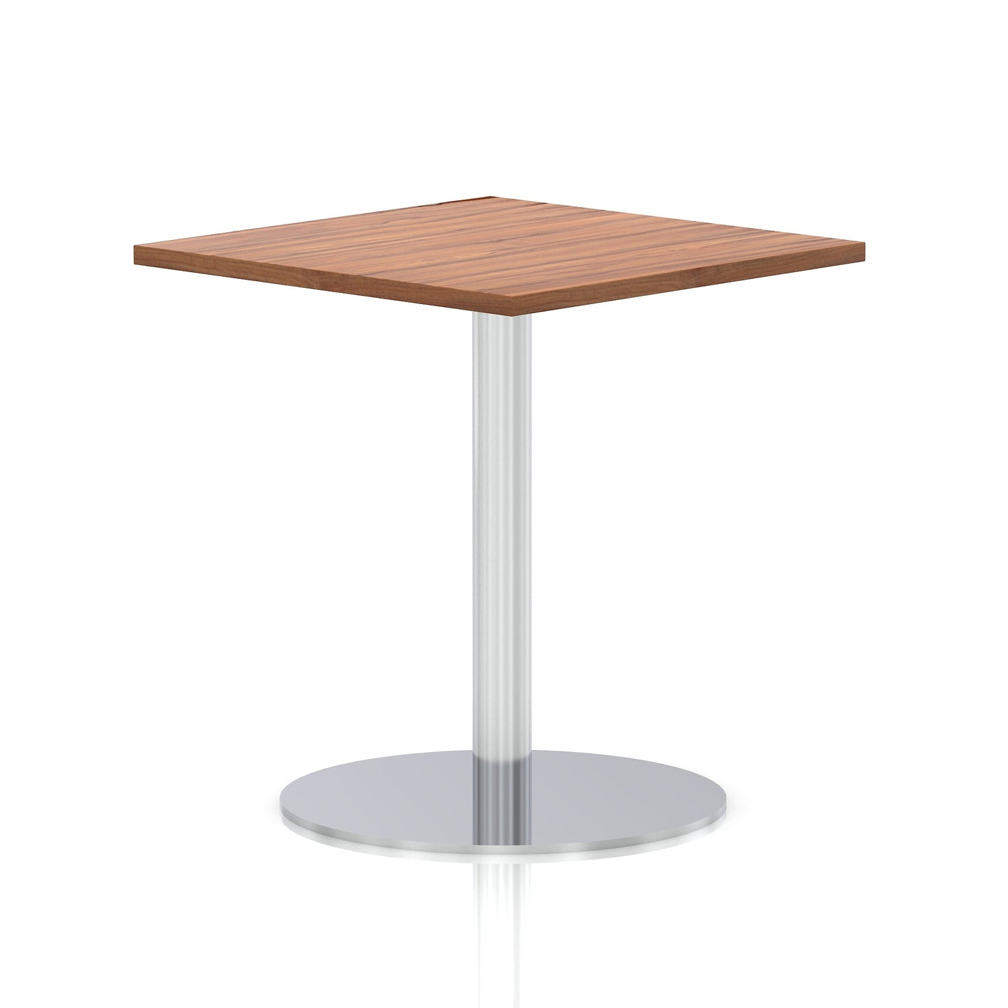 Italia Square Poseur Table Silver Leg