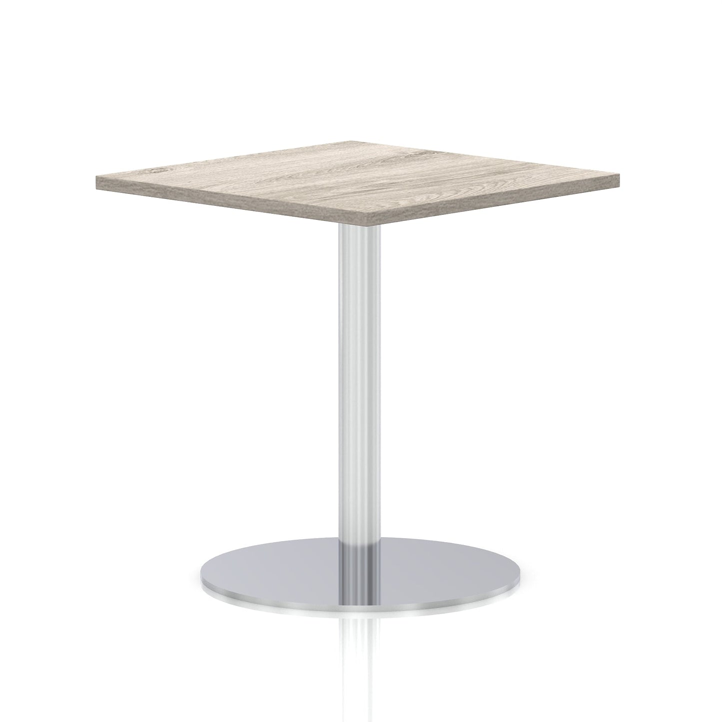 Italia Square Poseur Table Silver Leg