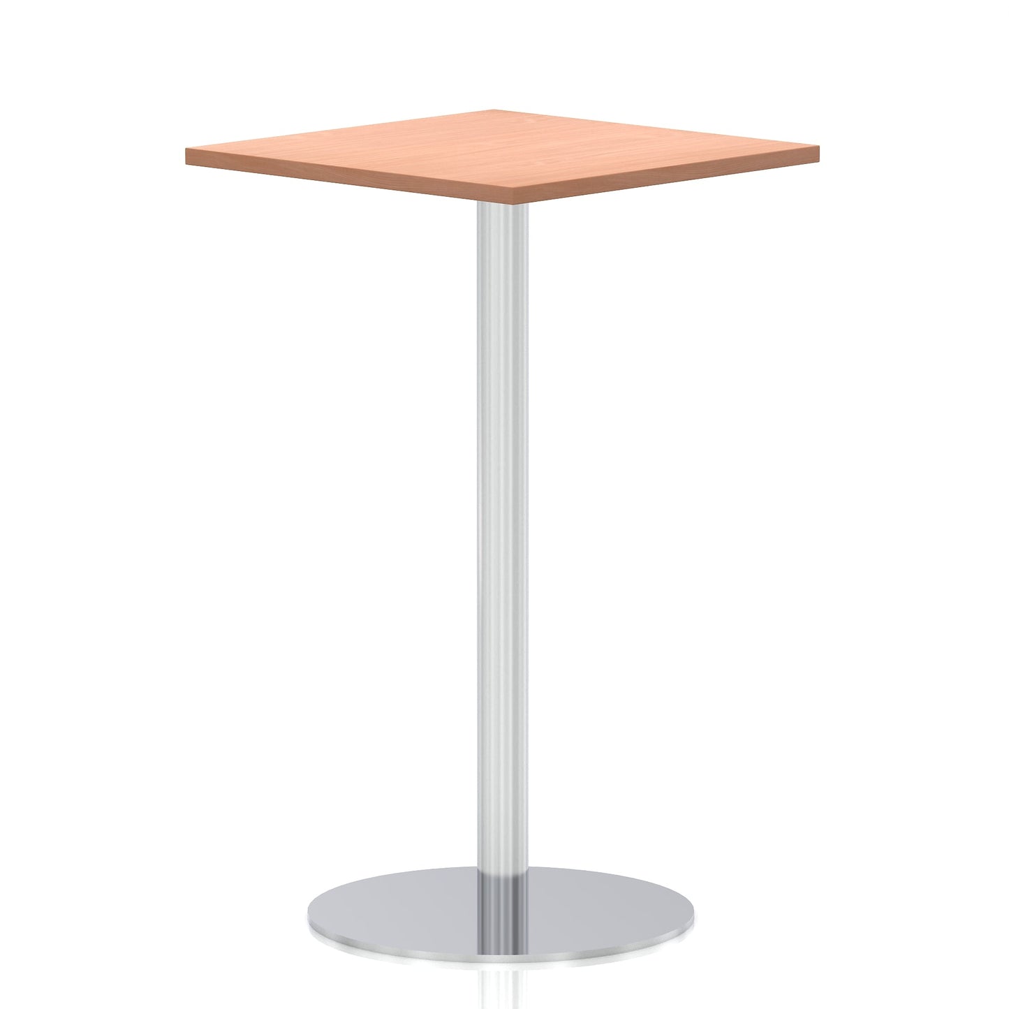 Italia Square Poseur Table Silver Leg