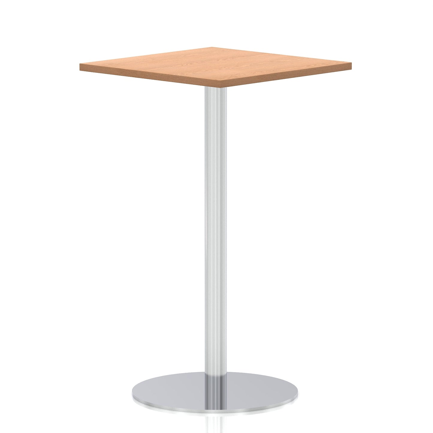 Italia Square Poseur Table Silver Leg