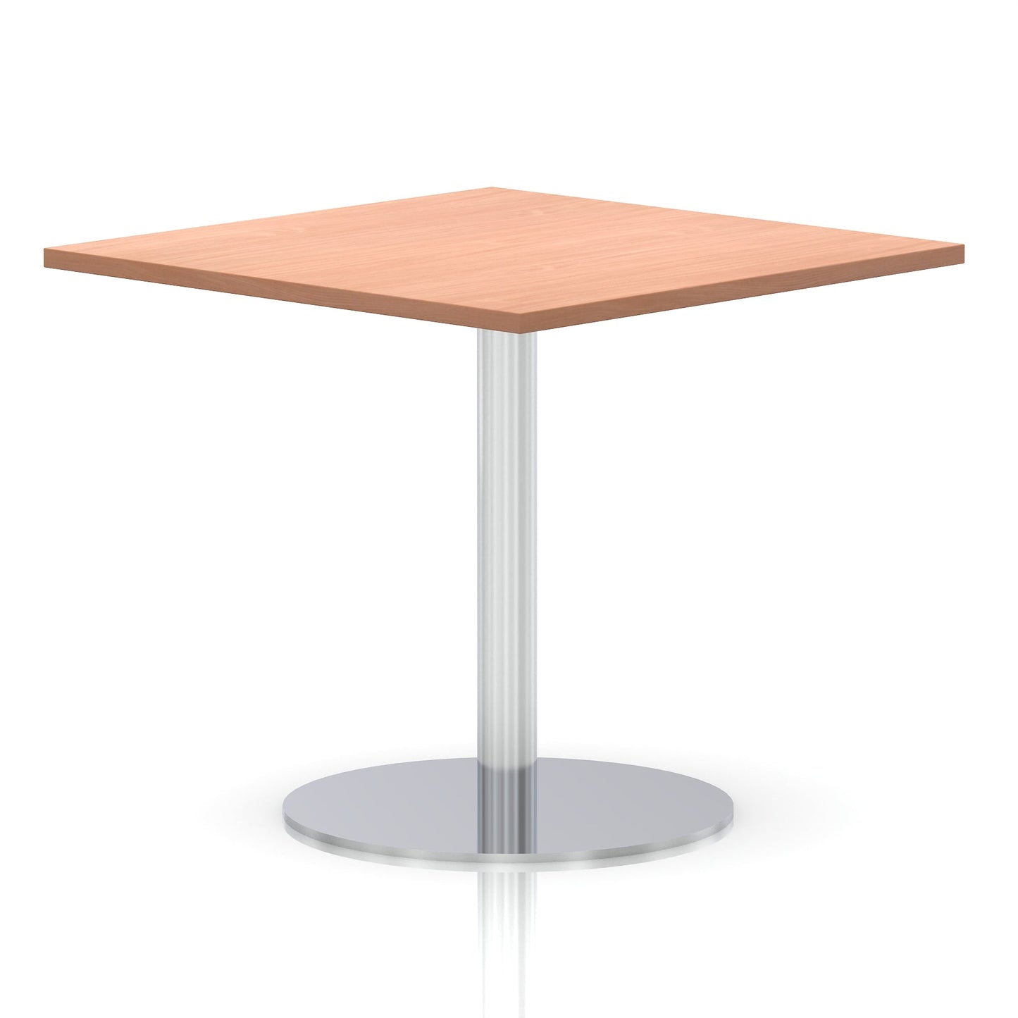 Italia Square Poseur Table Silver Leg