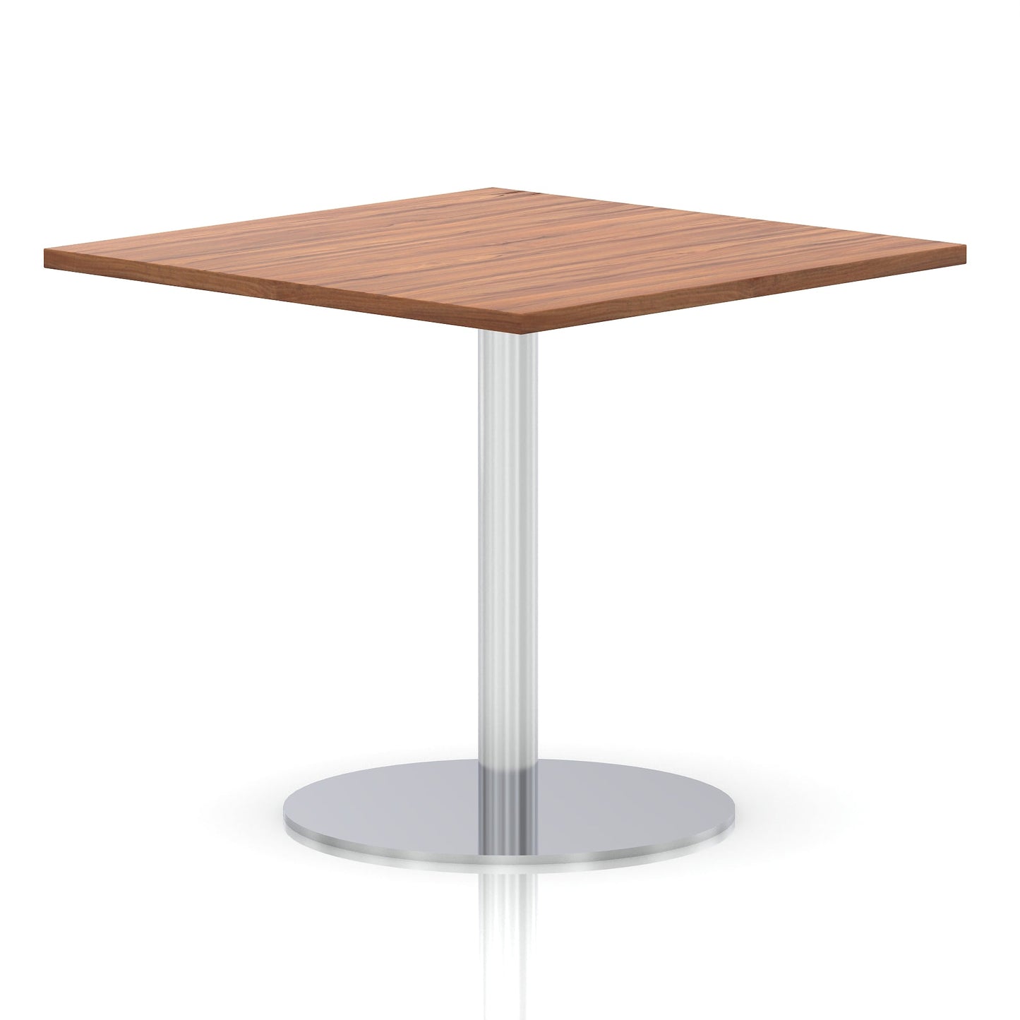 Italia Square Poseur Table Silver Leg