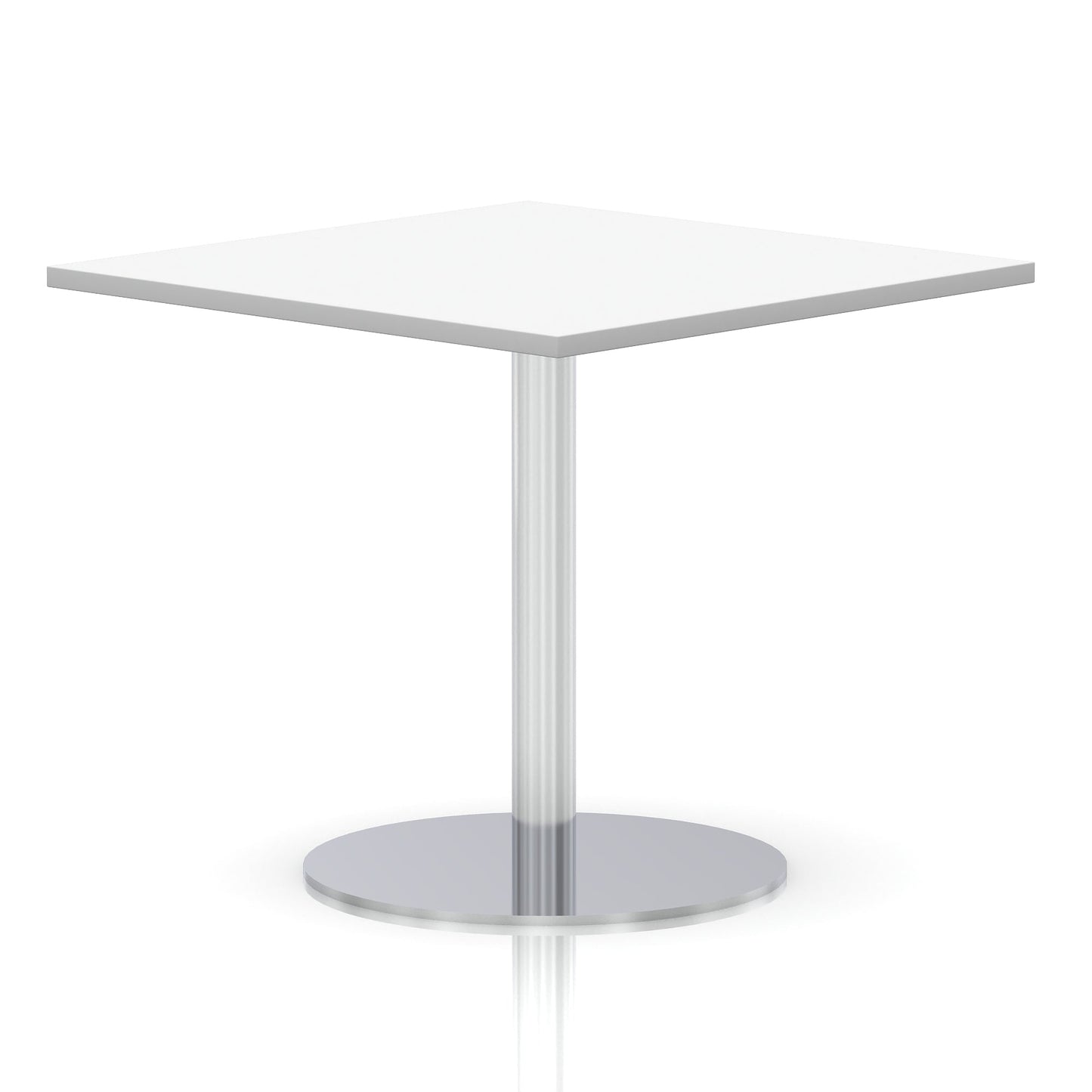 Italia Square Poseur Table Silver Leg