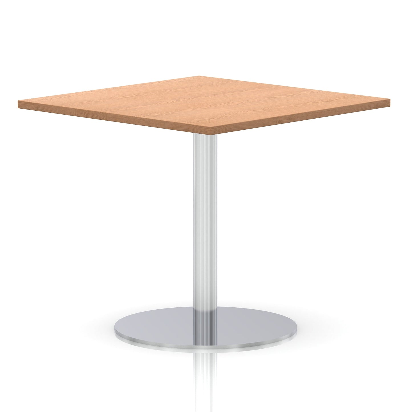 Italia Square Poseur Table Silver Leg