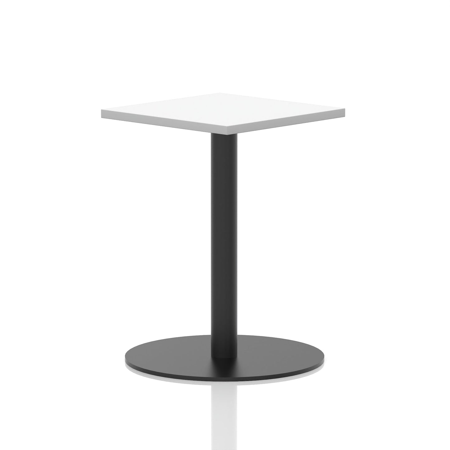 Italia Square Poseur Table Black Leg