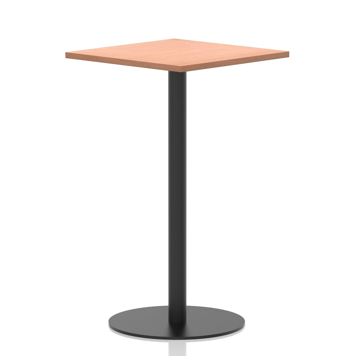 Italia Square Poseur Table Black Leg