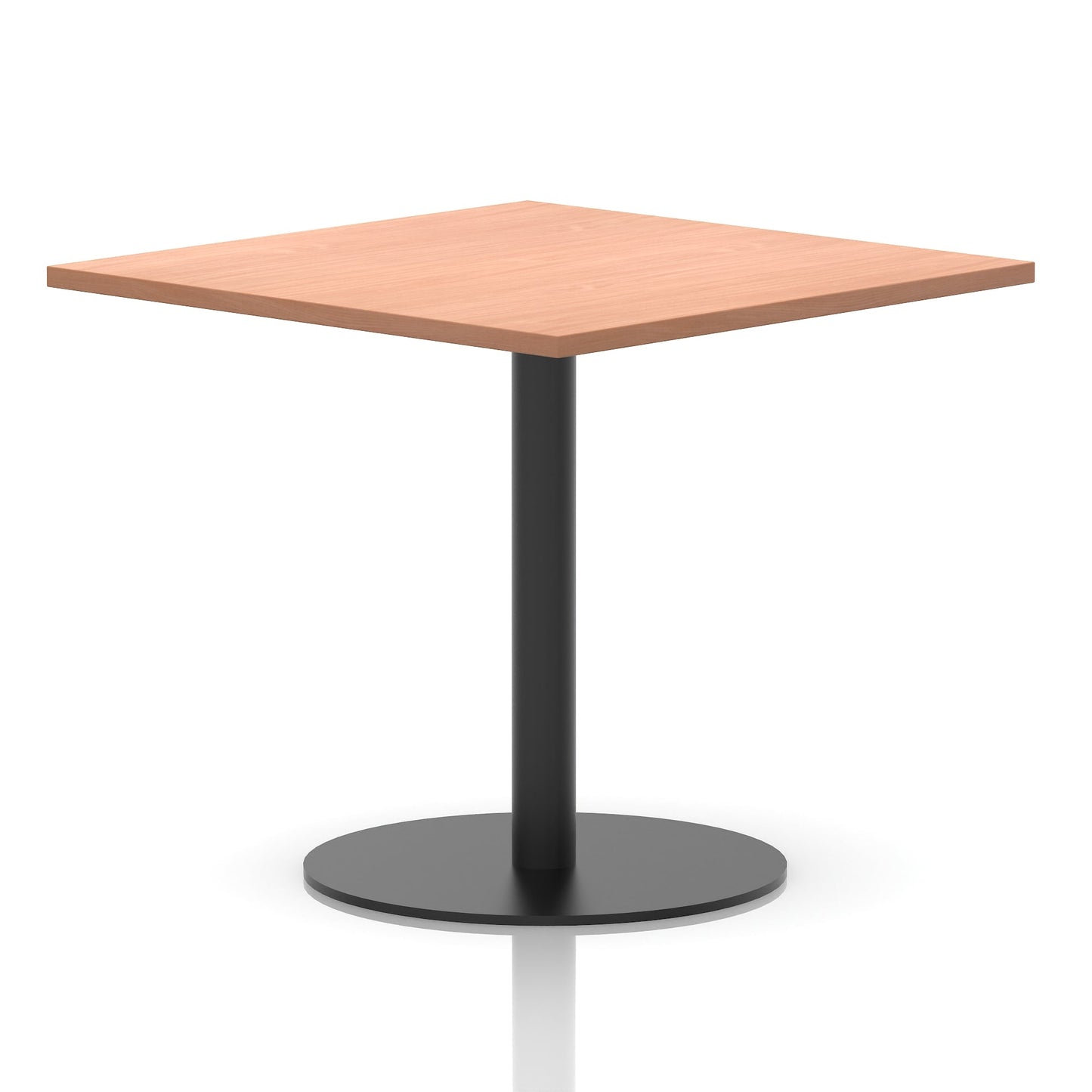 Italia Square Poseur Table Black Leg