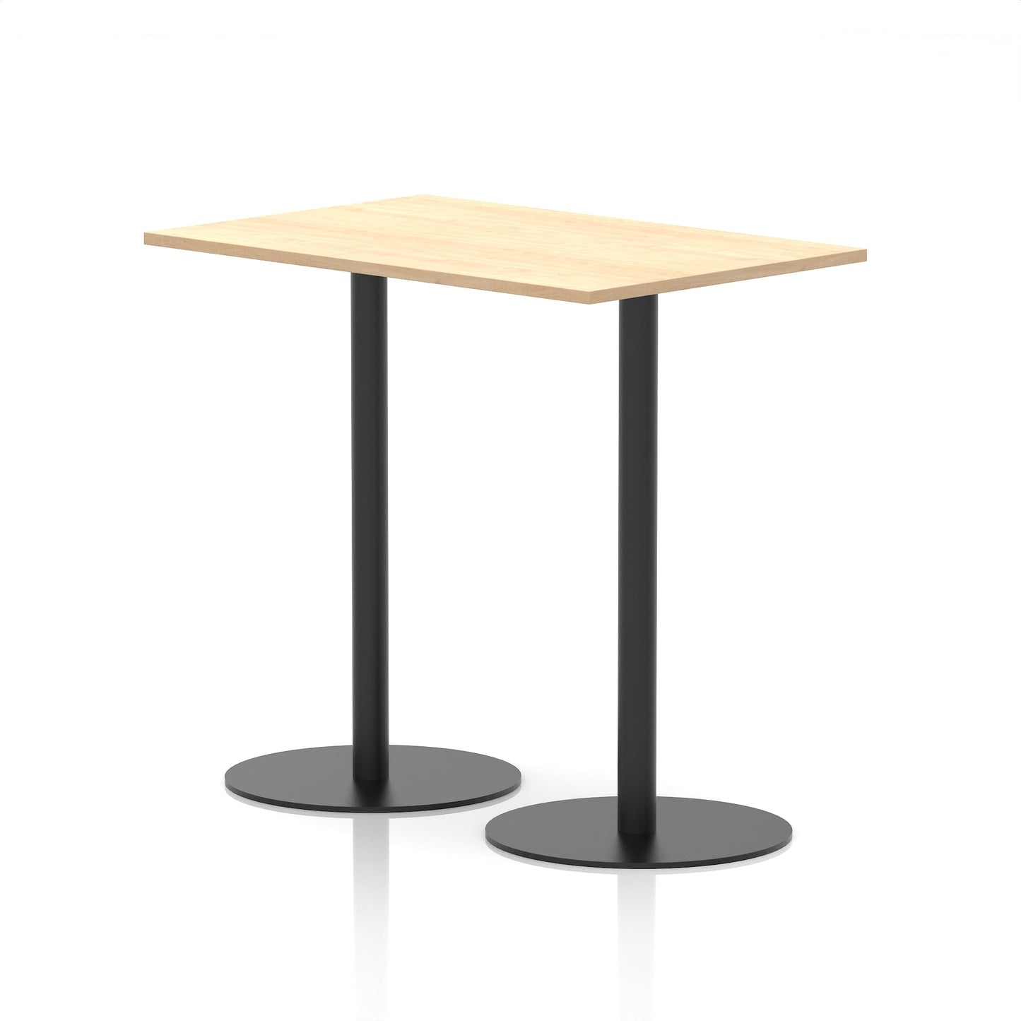 Italia Rectangular Poseur Table Black Leg