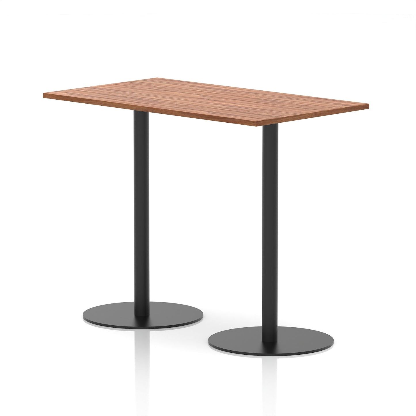 Italia Rectangular Poseur Table Black Leg