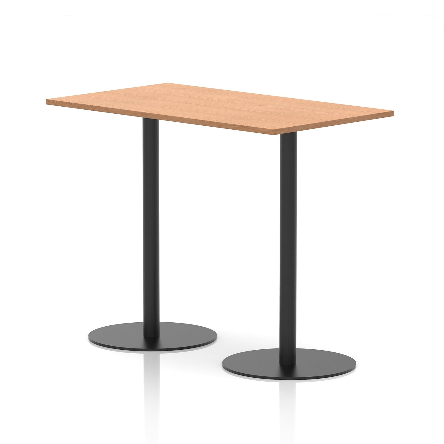 Italia Rectangular Poseur Table Black Leg