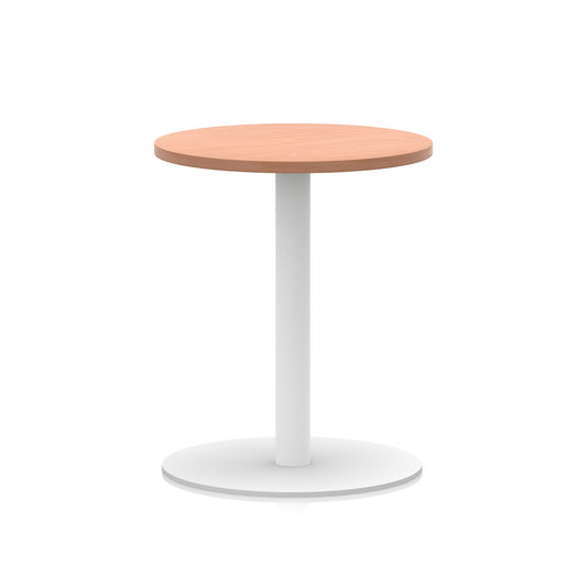 Italia Round Poseur Table White Leg