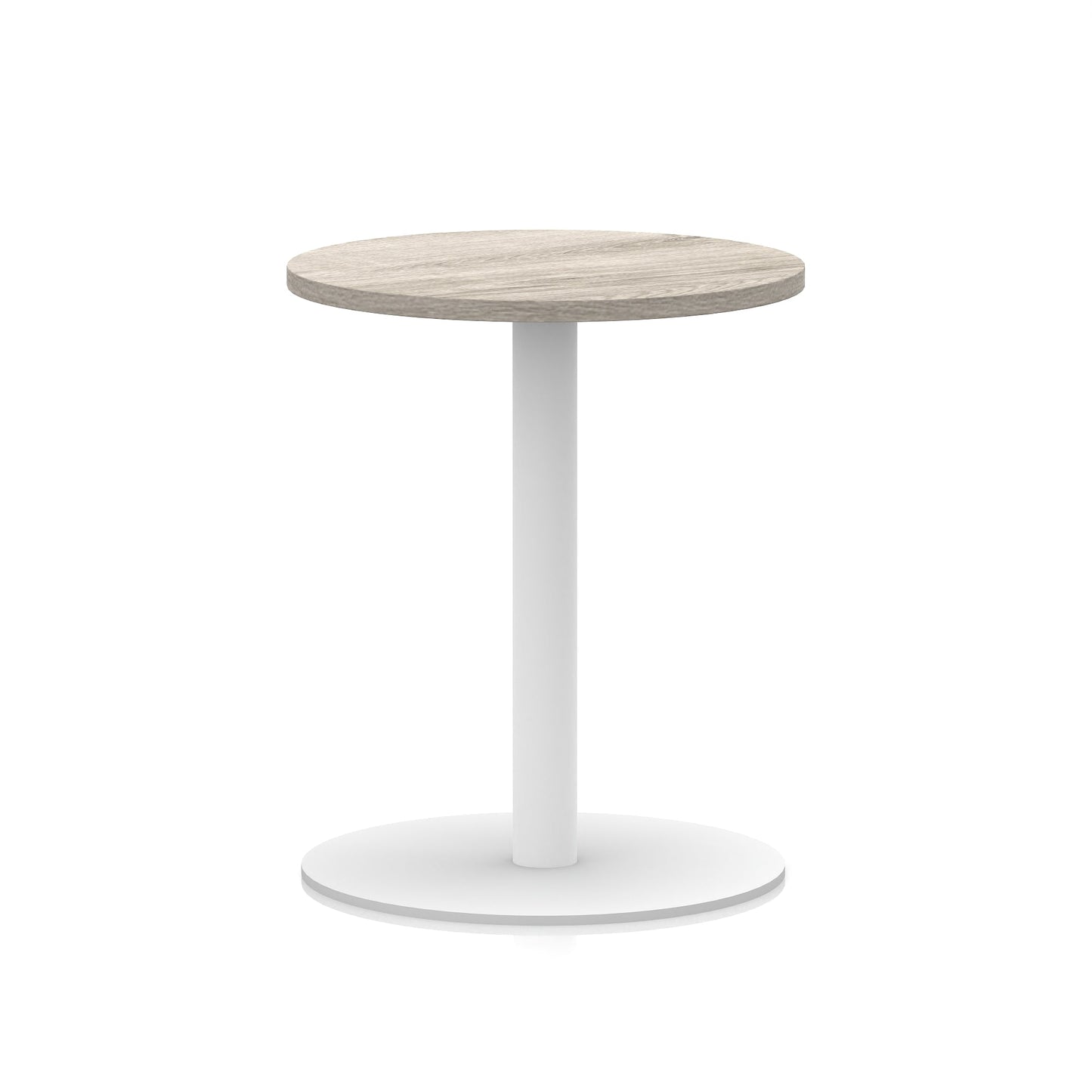 Italia Round Poseur Table White Leg