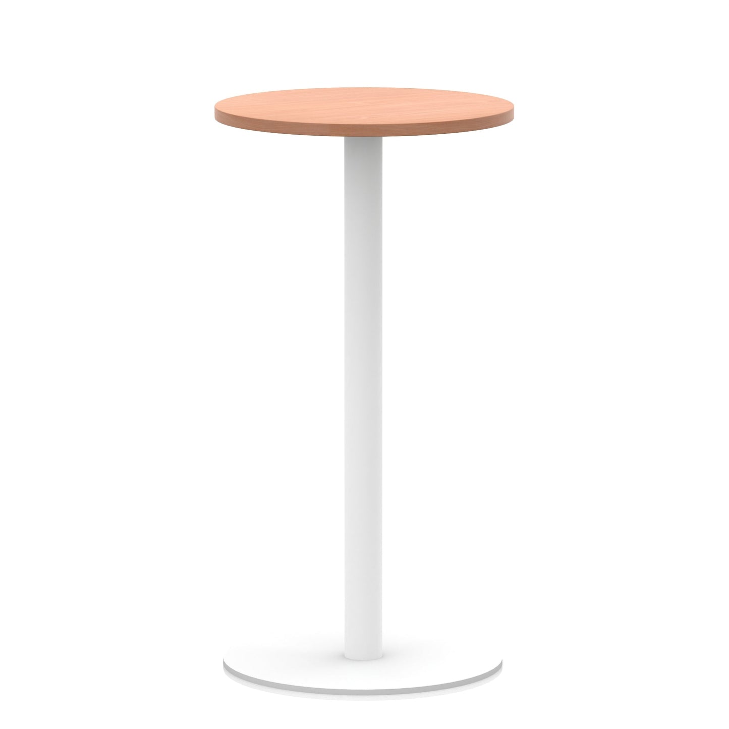 Italia Round Poseur Table White Leg